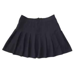 Pebble Beach Navy Tennis Skirt Womens Size 12 USA Zip Embroidered Travel Weekend